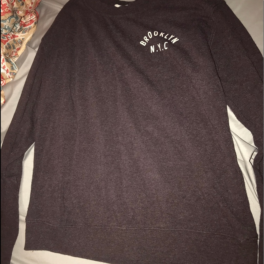 Dark plum color long sleeve shirt from garage